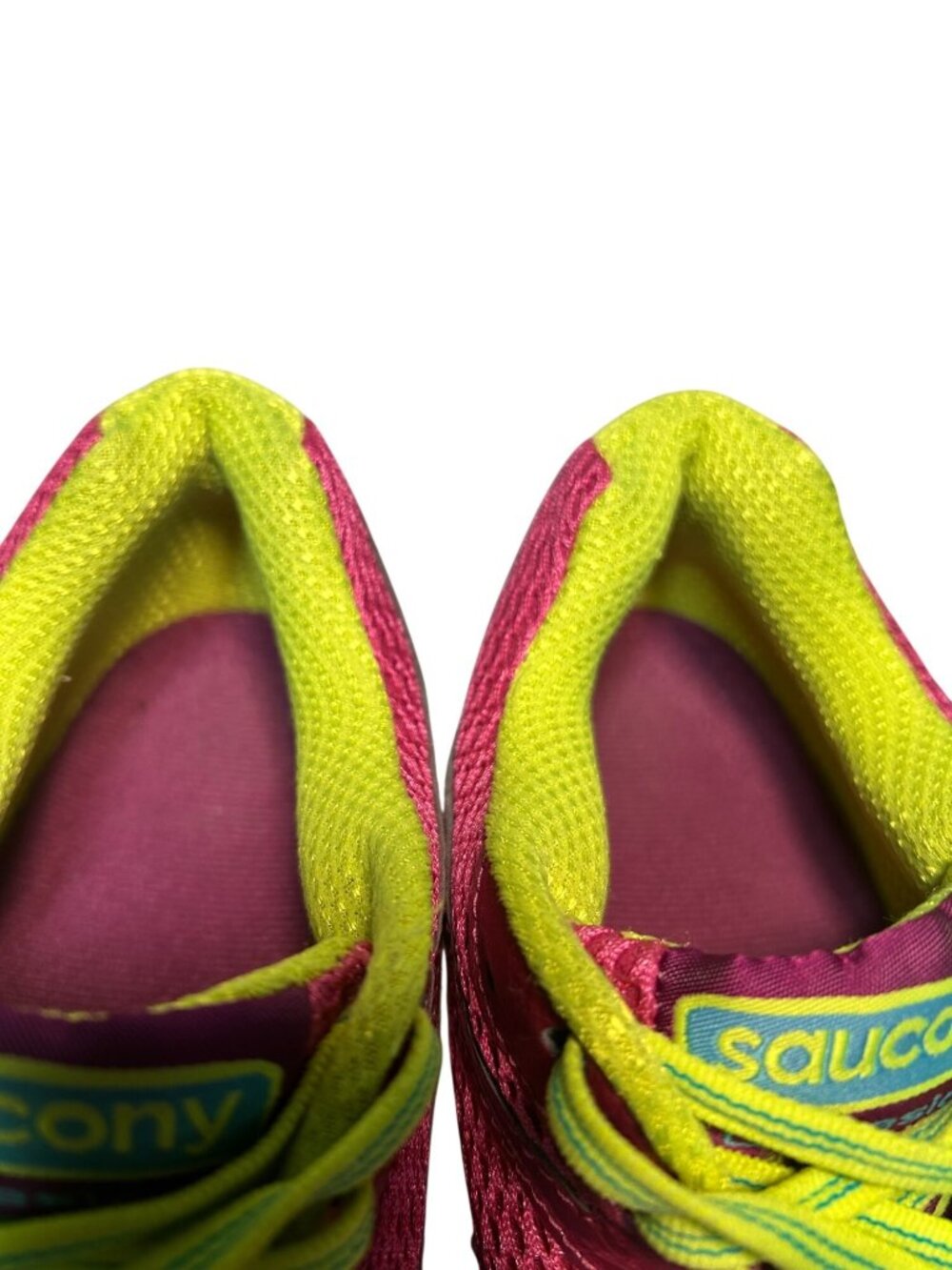 Saucony Cohesion 6 Women’s Athletic Running Shoes Pink/Yellow Size 8 - Picture 9 of 11